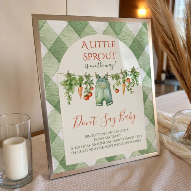 Affiche Jeu amusant pour une baby shower rustique et mixte (Créateur téléchargé)