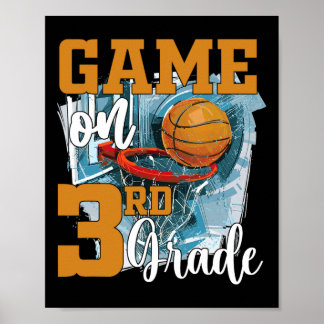 Affiche Jeu Amusant Sur Basketball 3E Année Retour À L'Éco
