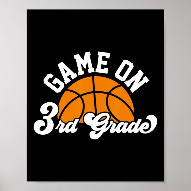 Affiche Jeu Amusant Sur Le Basketball De 3E Année Premier  (Devant)
