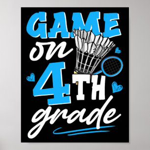 Affiche Jeu Badminton Sur Les Garçons De 4E Année Filles R