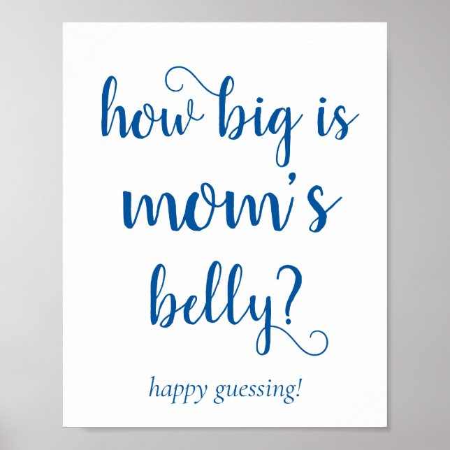 Affiche Jeu bleu simple | Cerulean La taille du ventre de  (Devant)
