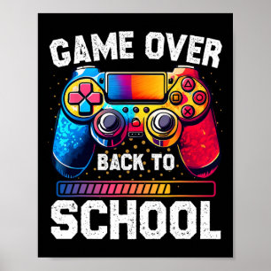 Affiche Jeu Coloré Au-Delà À L'École Vidéo Jeu Enfants
