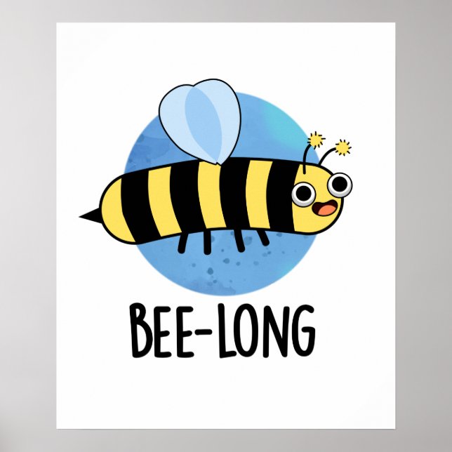 Affiche Jeu d'abeilles long et drôle d'insectes long (Devant)
