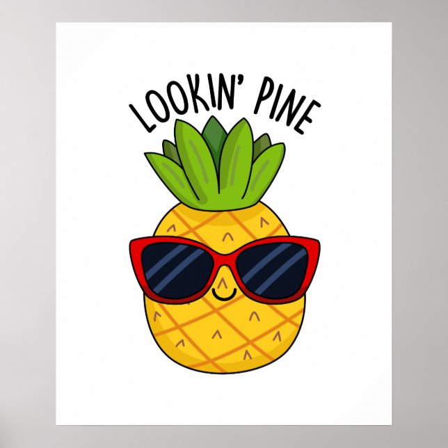 Affiche Jeu d'ananas drôle de pin à regarder (Devant)