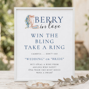 Affiche Jeu de Baby Shower Blueberry Berry Win The Bling