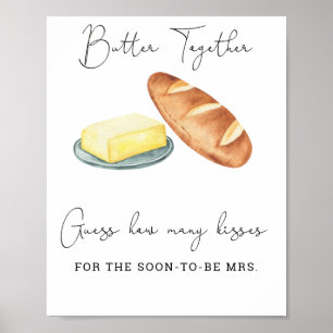 Affiche Jeu de baby shower : combien de baisers