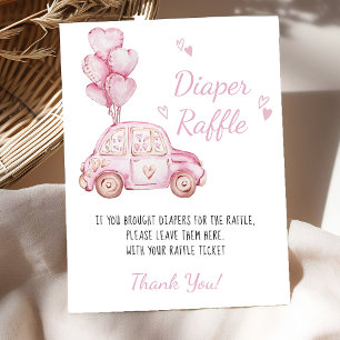 Affiche Jeu de Baby shower de ballets de voiture rose de l