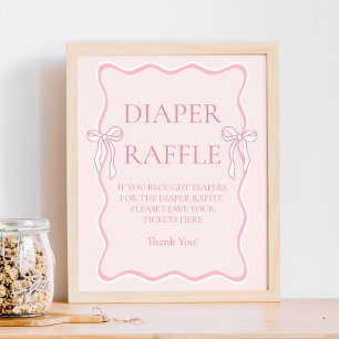 Affiche Jeu de Baby shower de béquille rose