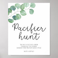 Jeu de baby shower de chasse à la pacifiste