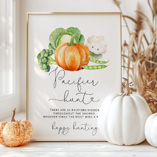 Affiche Jeu de baby shower de chasse au Pacifique d'automn