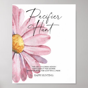 Affiche Jeu de baby shower de chasse de la loupe de margue