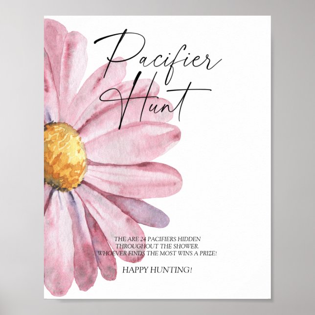 Affiche Jeu de baby shower de chasse de la loupe de margue (Devant)