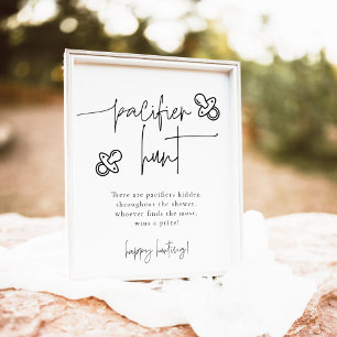 Affiche Jeu de Baby shower de chasse de Pacifique EMERY