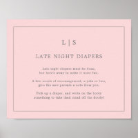 Jeu de Baby shower de Diapositives de nuit rose si