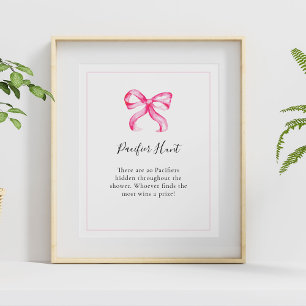 Affiche Jeu de Baby shower de la chasse au Pacifique