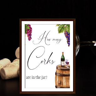 Affiche Jeu de Baby Shower de Vino Élégant Avant les Vœux 