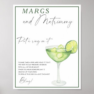 Affiche Jeu de baby shower Margarita mettre un anneau dess
