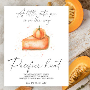 Affiche Jeu de baby shower sur le thème de la tarte au pot
