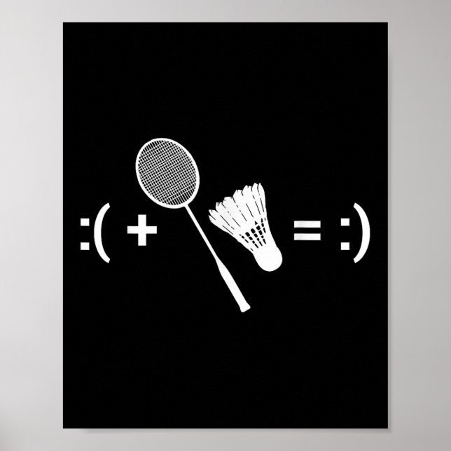Affiche Jeu de badminton navette sport badminton  (Devant)