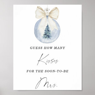 Affiche Jeu de baiser de mariage d'hiver combien de baiser