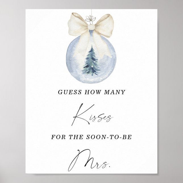 Affiche Jeu de baiser de mariage d'hiver combien de baiser (Devant)