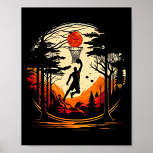 Affiche Jeu de basket-ball Coach Court Sport Joueur Fan