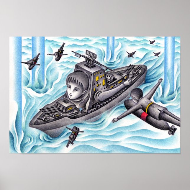 Affiche Jeu de bataille navale. (Devant)