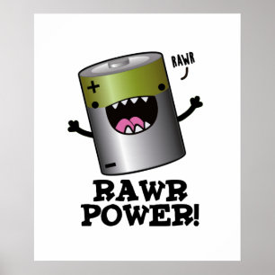 Affiche Jeu de batterie Rawy Power Funny