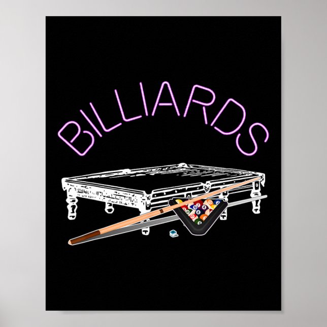 Affiche Jeu de billard (Devant)