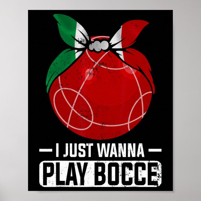 Affiche Jeu de Bowling Italien Bocci Player Bocce Byll (Devant)