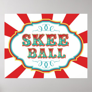 Affiche Jeu de Carnaval Skee Ball