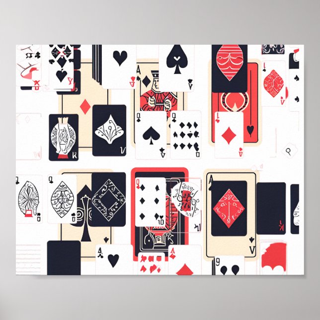 Affiche Jeu de Cartes Art Contemporain Moderne (Devant)