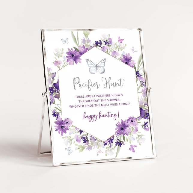 Affiche Jeu de chasse à la pacifique violet papillon Poste (Créateur téléchargé)