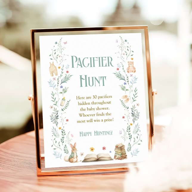 Affiche Jeu de chasse à la tétine pour Baby Shower sur le  (Créateur téléchargé)