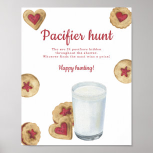 Affiche Jeu de chasse à la tétine pour bébé lait