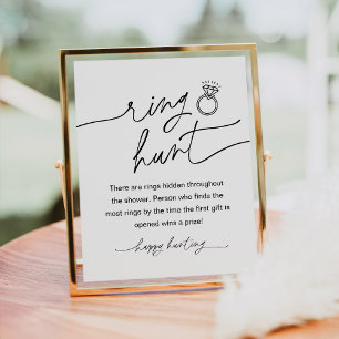 Affiche Jeu de chasse à l'anneau de douche nuptiale EVERLE
