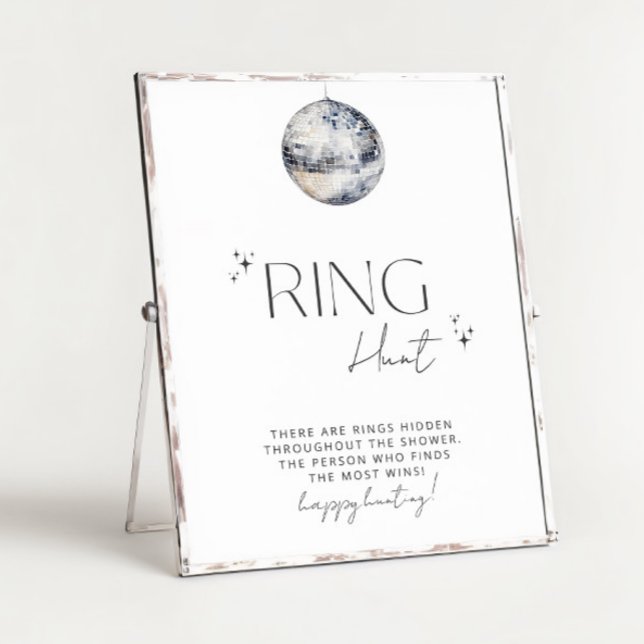 Affiche Jeu de chasse à l'anneau de Fête des mariées Disco (Créateur téléchargé)