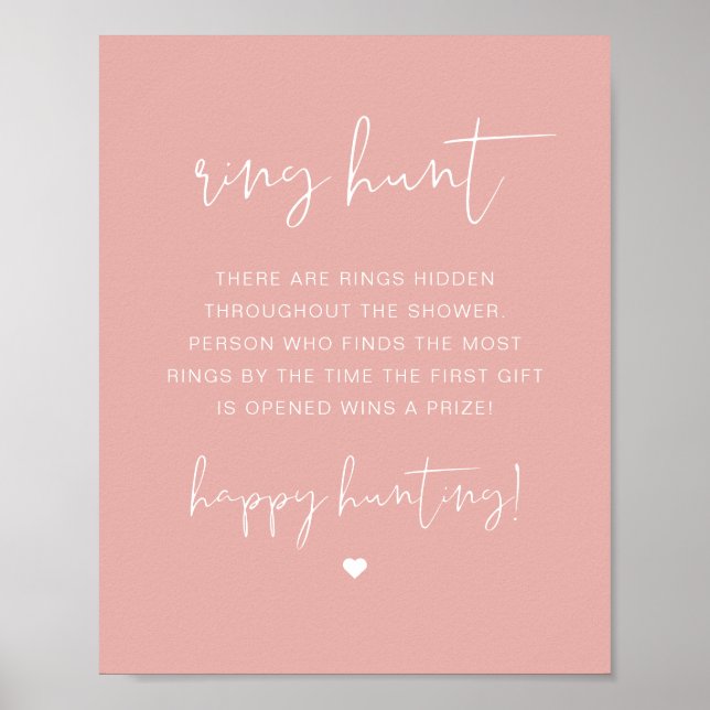 Affiche Jeu de chasse à l'anneau de mariage vibrant pastel (Devant)