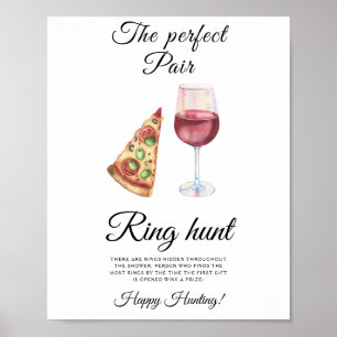 Affiche Jeu de chasse à l'anneau pour enterrement de vie d