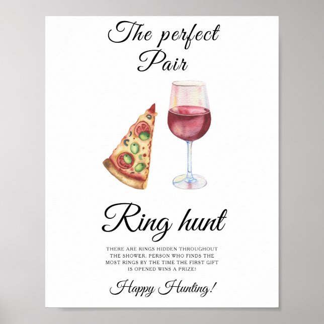 Affiche Jeu de chasse à l'anneau pour enterrement de vie d (Devant)