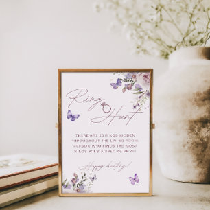 Affiche Jeu de chasse aux anneaux de douche de mariage pap