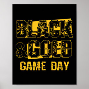 Affiche Jeu de Chemise Noire Et Or Jour Lycée Football