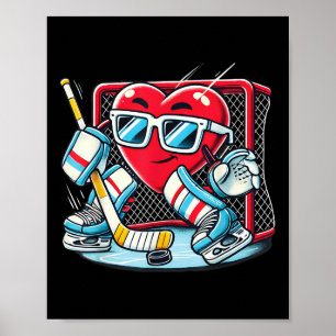Affiche Jeu de coeur Jeu de hockey gardien de but Valentin