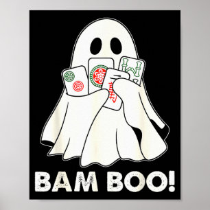 Affiche Jeu de costume drôle de Mahjong fantôme Halloween