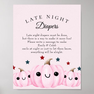 Affiche Jeu de couche pour bébé de Halloween en soirée