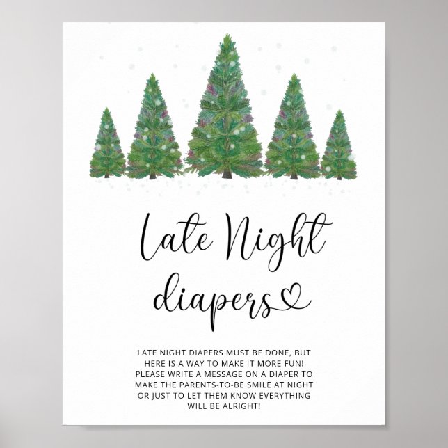 Affiche Jeu de couches Evergreen tard la nuit (Devant)