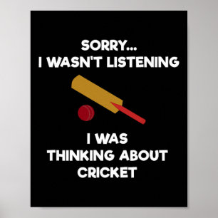 Affiche Jeu de cricket - Écoute drôle - T