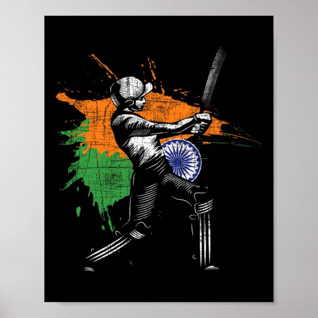 Affiche Jeu de cricket indien - Joueur de cricket Tsman Tt (Devant)