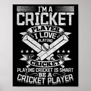 Affiche Jeu de cricket - Jouer au cricket est intelligent