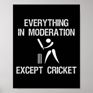 Affiche Jeu de cricket - Modération drôle - Joueur 